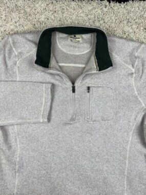 Woolrich Pullover Quarter Zip Beige Outdoor Soft Sweater Size XXL 2XL EUC